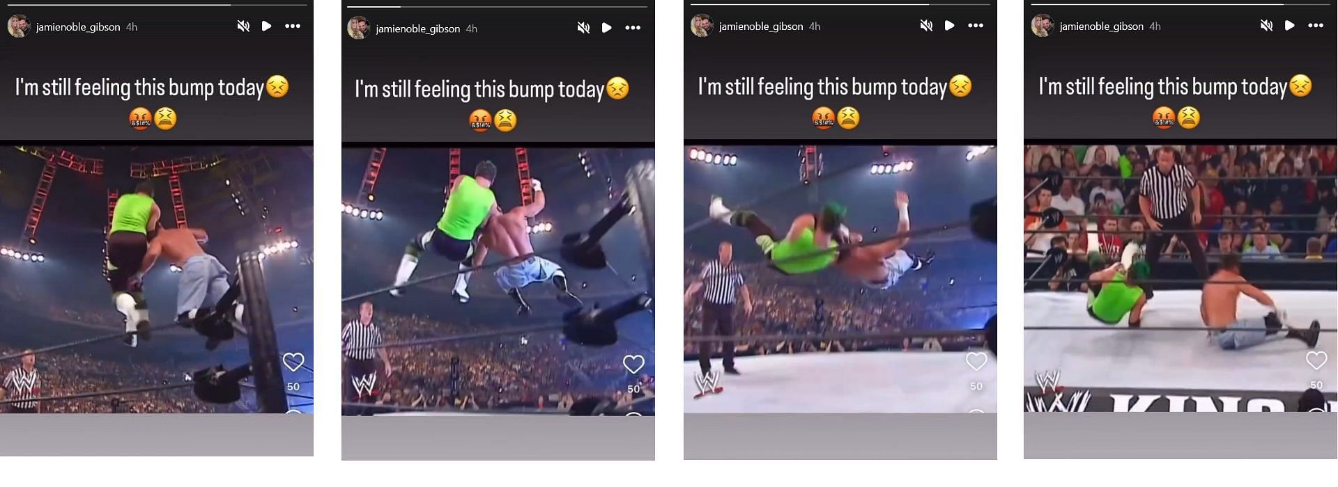 Screenshot of Jamie Noble's post to Instagram Stories
